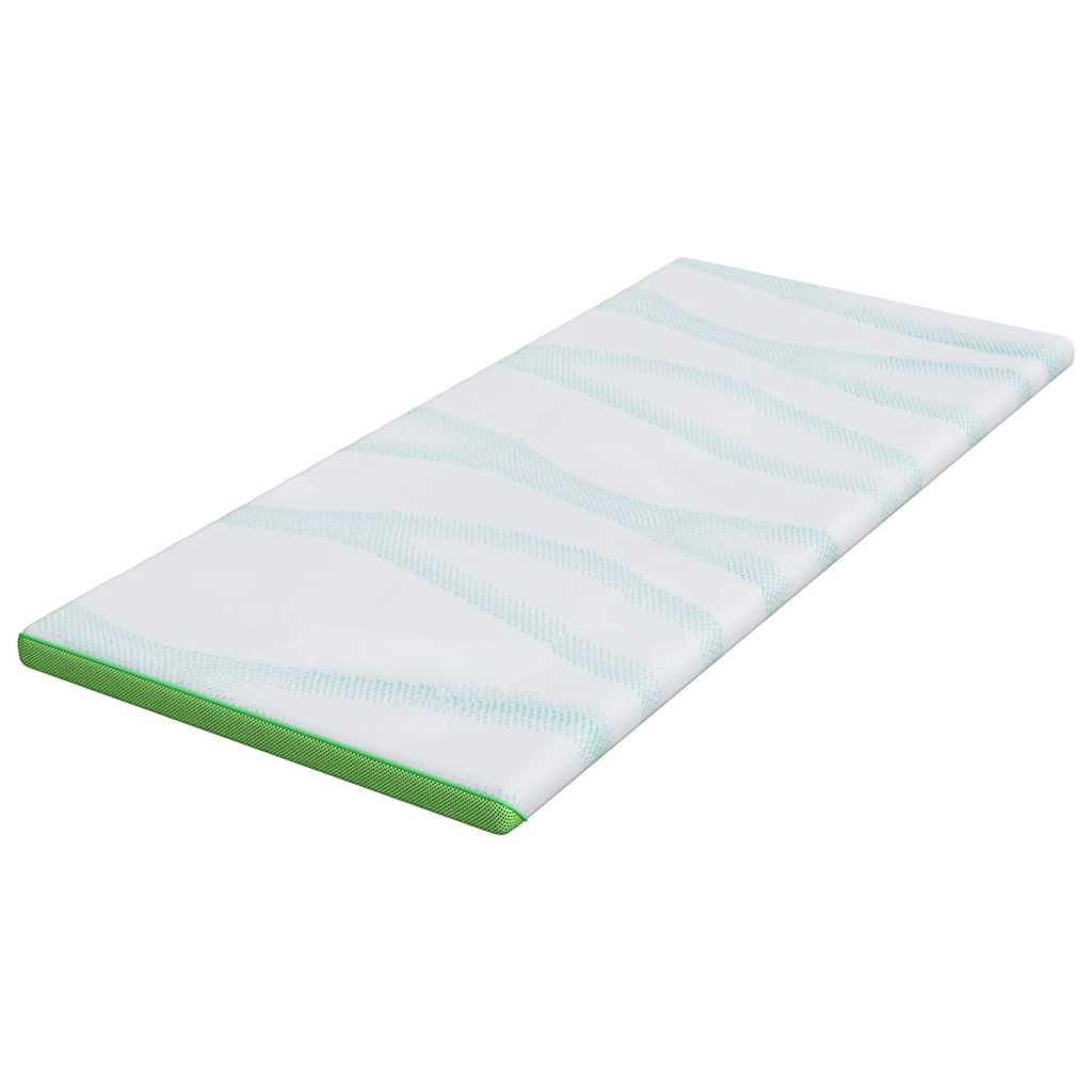 Topper per materasso Bianco e Verde 90 x 200 cm