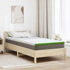 Topper per materasso Bianco e Verde 120 x 200 cm