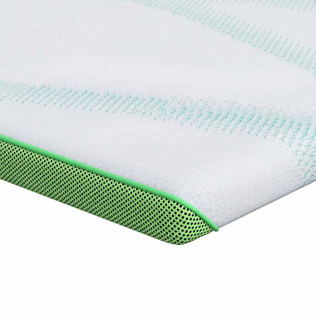 Topper per materasso Bianco e Verde 120 x 200 cm
