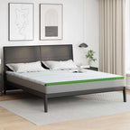 Topper per materasso Bianco e Verde 180 x 200 cm