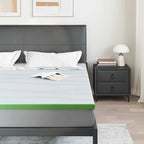 Topper per materasso Bianco e Verde 180 x 200 cm