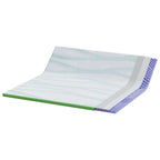 Topper per materasso Bianco e Verde 180 x 200 cm