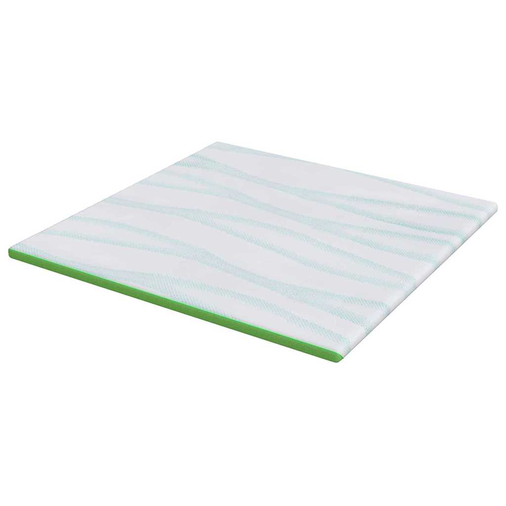 Topper per materasso Bianco e Verde 180 x 200 cm