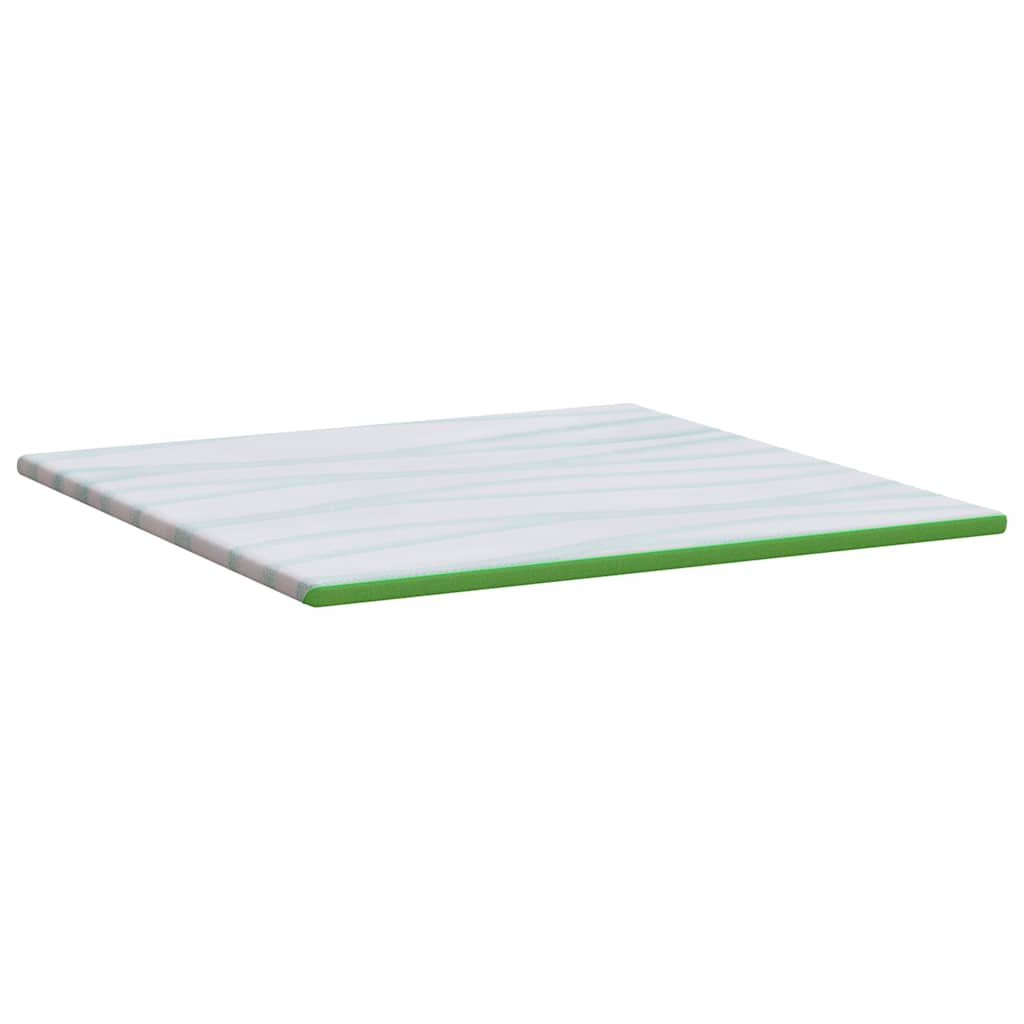 Topper per materasso Bianco e Verde 180 x 200 cm