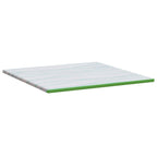 Topper per materasso Bianco e Verde 180 x 200 cm