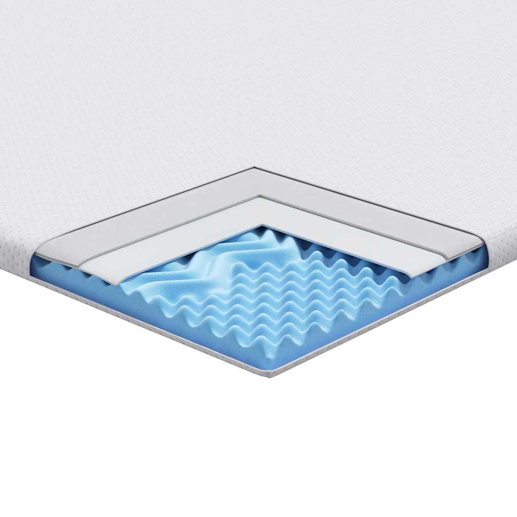 Topper per materasso Bianco 100 x 200 cm Tessuto Jacquard
