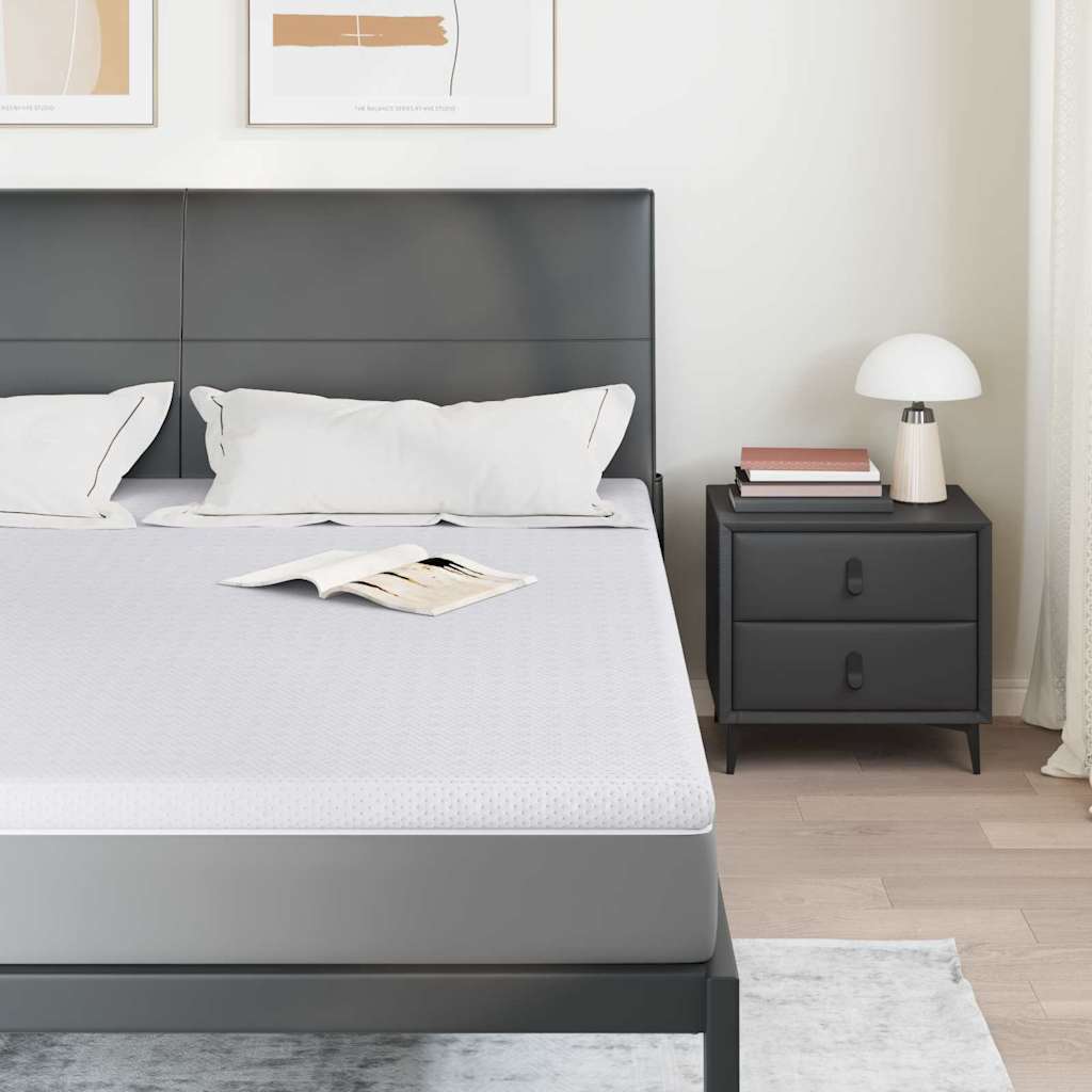 Topper per materasso Bianco 180 x 200 cm Tessuto Jacquard