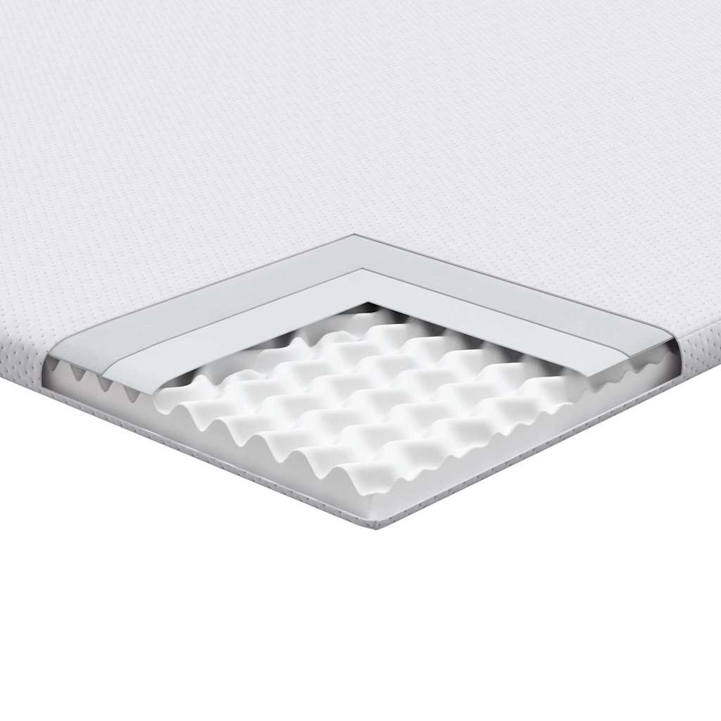 Topper per materasso Bianco 80 x 200 cm Tessuto Jacquard