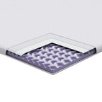 Topper per materasso Bianco 90 x 200 cm Tessuto Jacquard