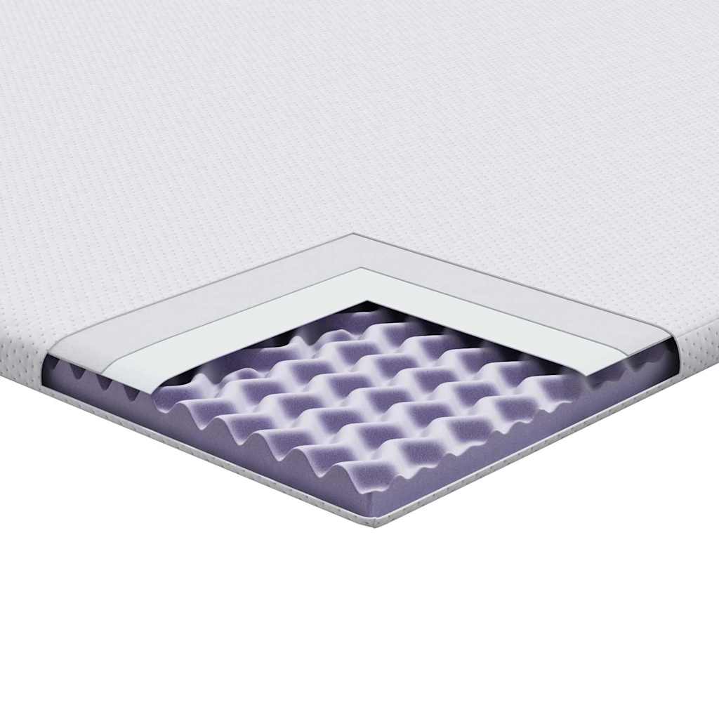 Topper per materasso Bianco 100 x 200 cm Tessuto Jacquard