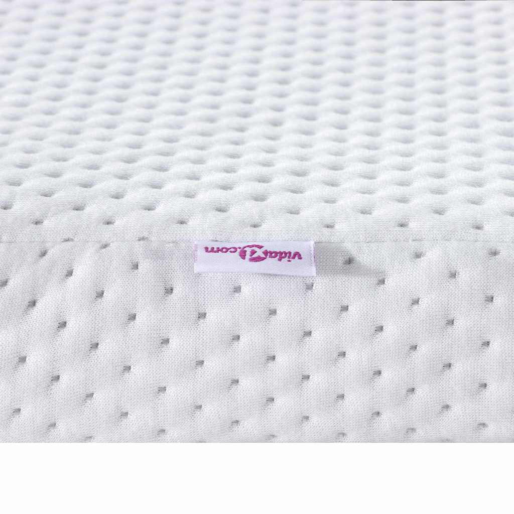 Topper per materasso Bianco 140 x 200 cm Tessuto Jacquard