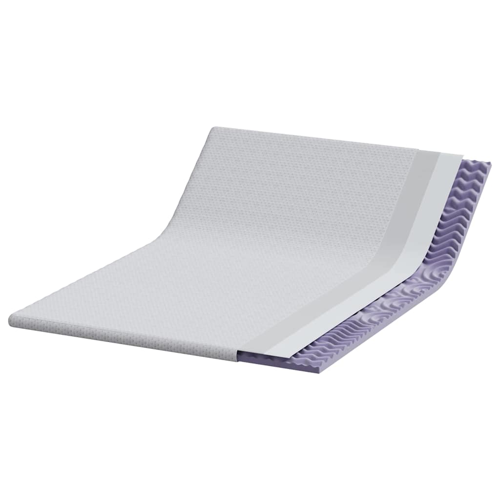 Topper per materasso Bianco 140 x 200 cm Tessuto Jacquard