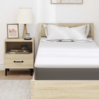 Topper per materasso Bianco 80 x 200 cm Tessuto Jacquard