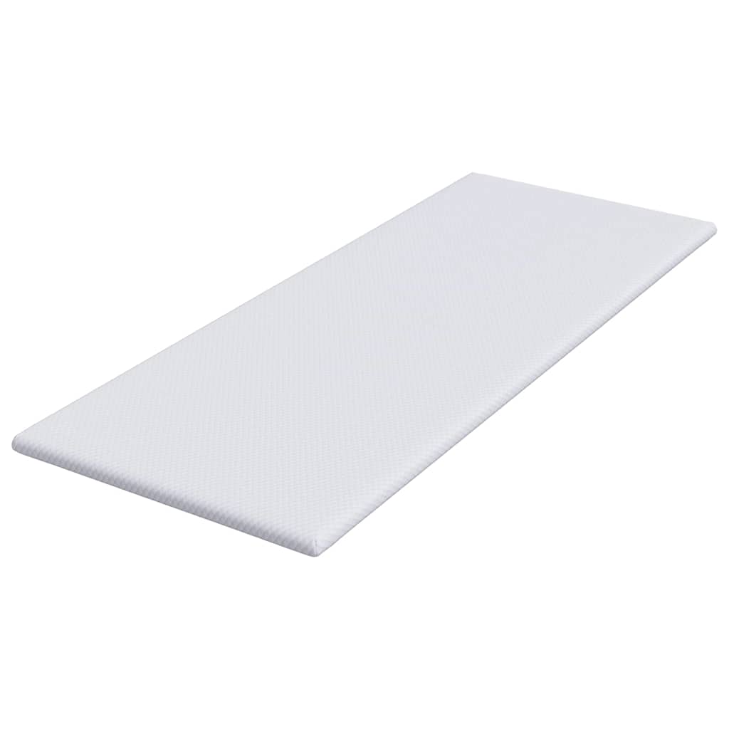 Topper per materasso Bianco 80 x 200 cm Tessuto Jacquard