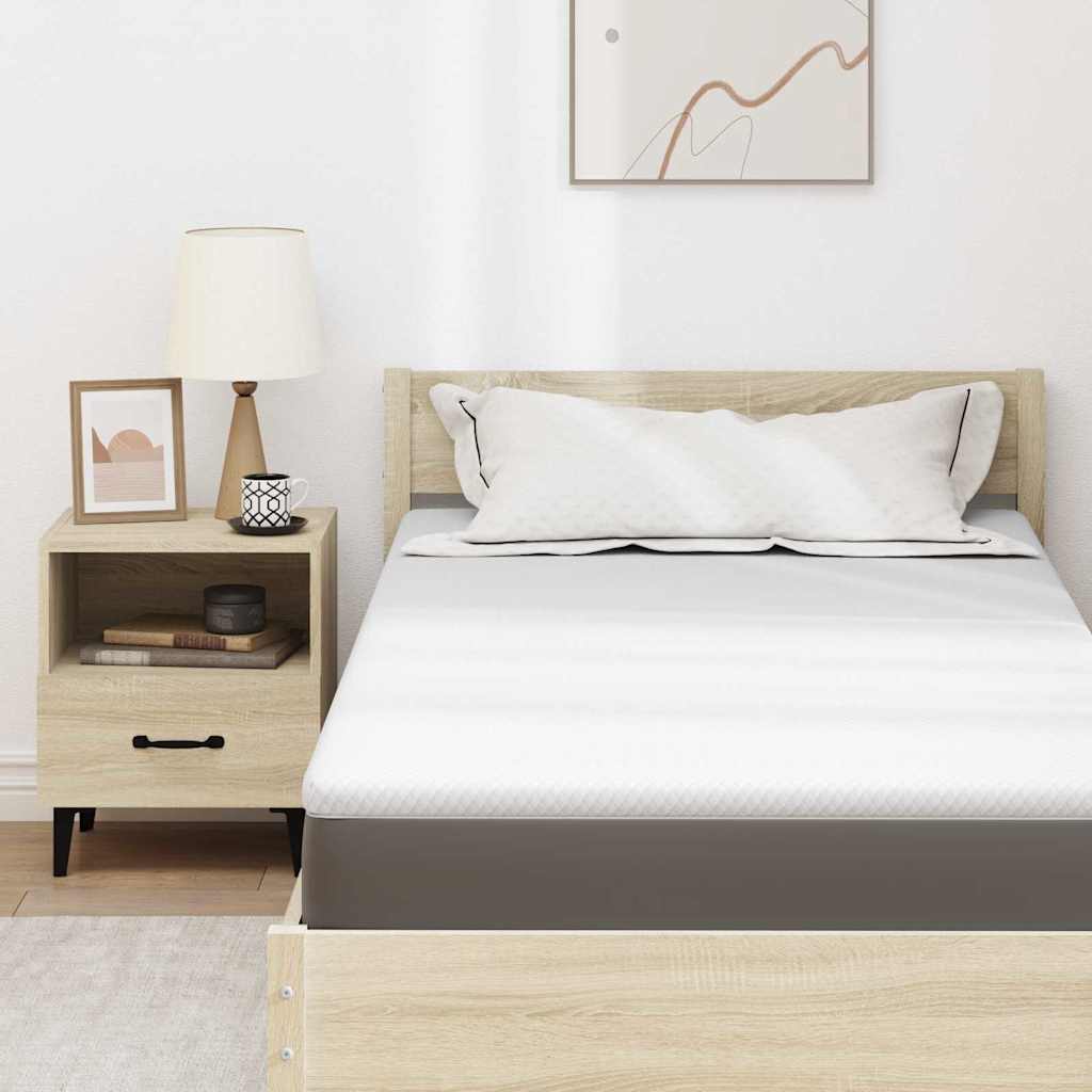 Topper per materasso Bianco 90 x 190 cm Tessuto Jacquard