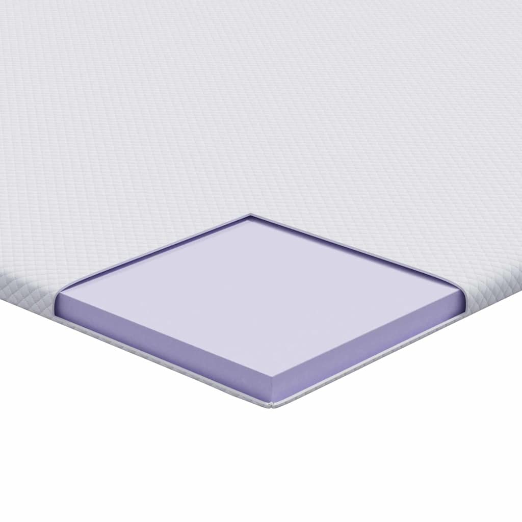 Topper per materasso Bianco 120 x 200 cm Tessuto Jacquard