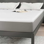 Topper per materasso Bianco 140 x 190 cm Tessuto Jacquard