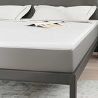 Topper per materasso Bianco 200 x 200 cm Tessuto Jacquard