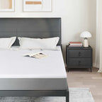 Topper per materasso Bianco 200 x 200 cm Tessuto Jacquard