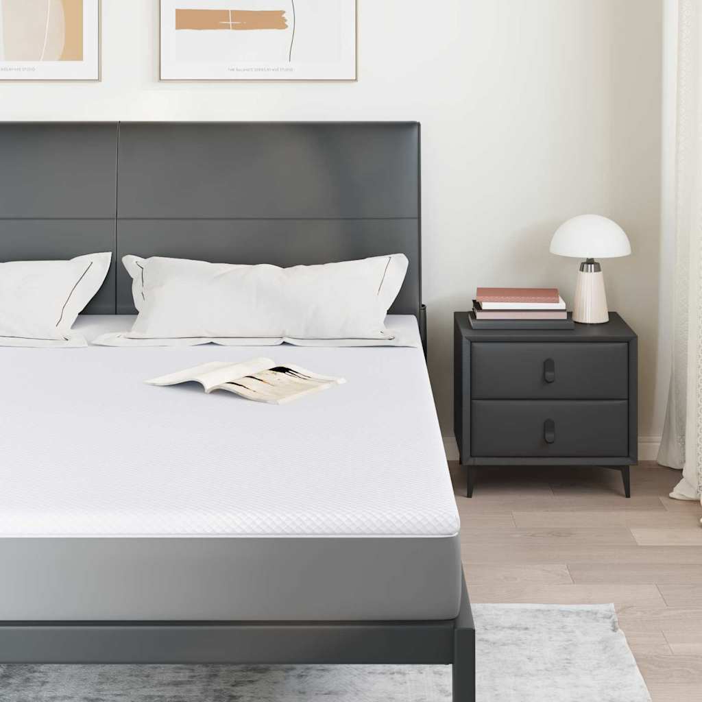 Topper per materasso Bianco 200 x 200 cm Tessuto Jacquard