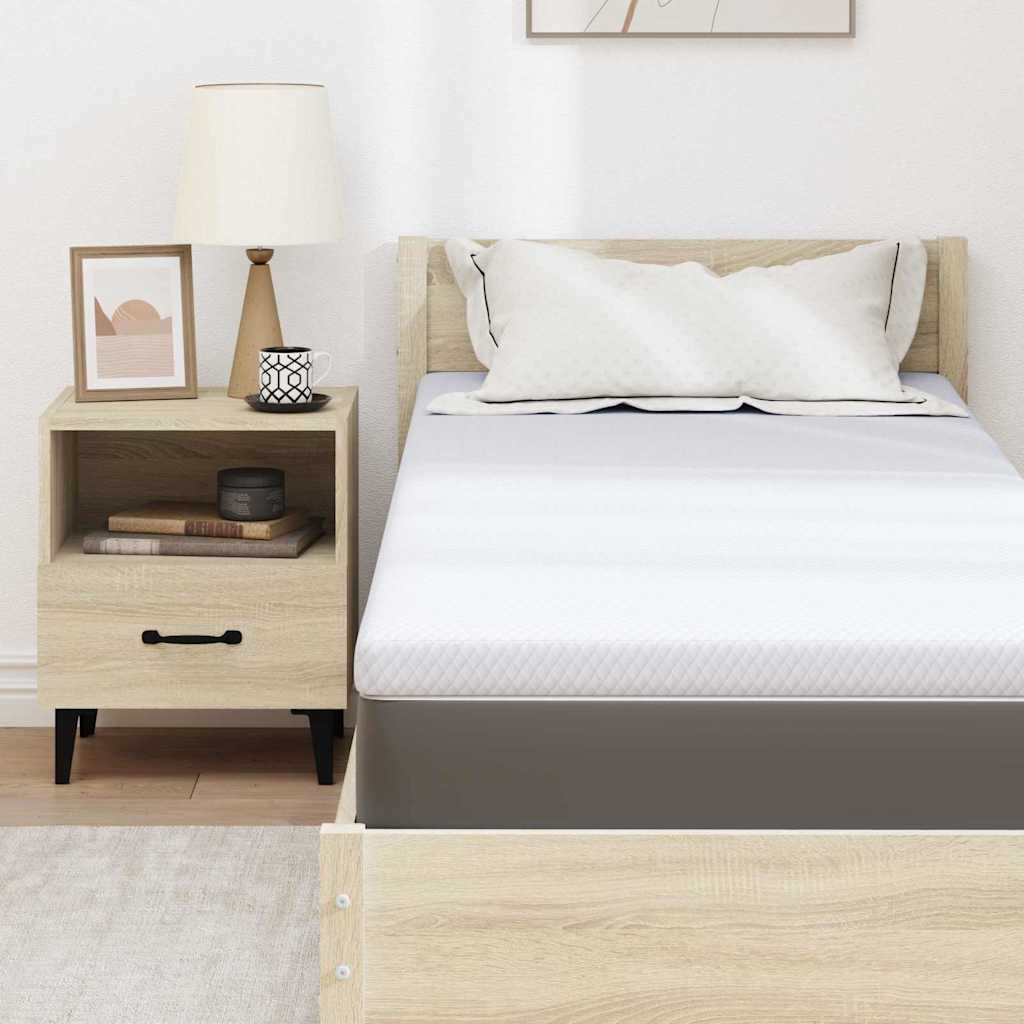 Topper per materasso Bianco 80 x 200 cm Tessuto Jacquard