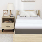 Topper per materasso Bianco 80 x 200 cm Tessuto Jacquard