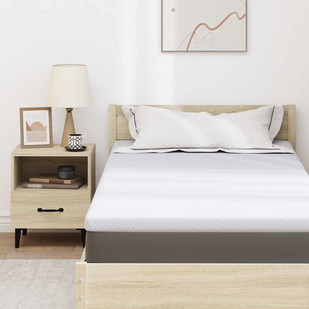 Topper per materasso Bianco 100 x 200 cm Tessuto Jacquard