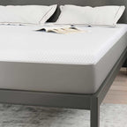 Topper per materasso Bianco 140 x 190 cm Tessuto Jacquard