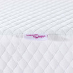 Topper per materasso Bianco 140 x 190 cm Tessuto Jacquard