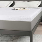 Topper per materasso Bianco 180 x 200 cm Tessuto Jacquard