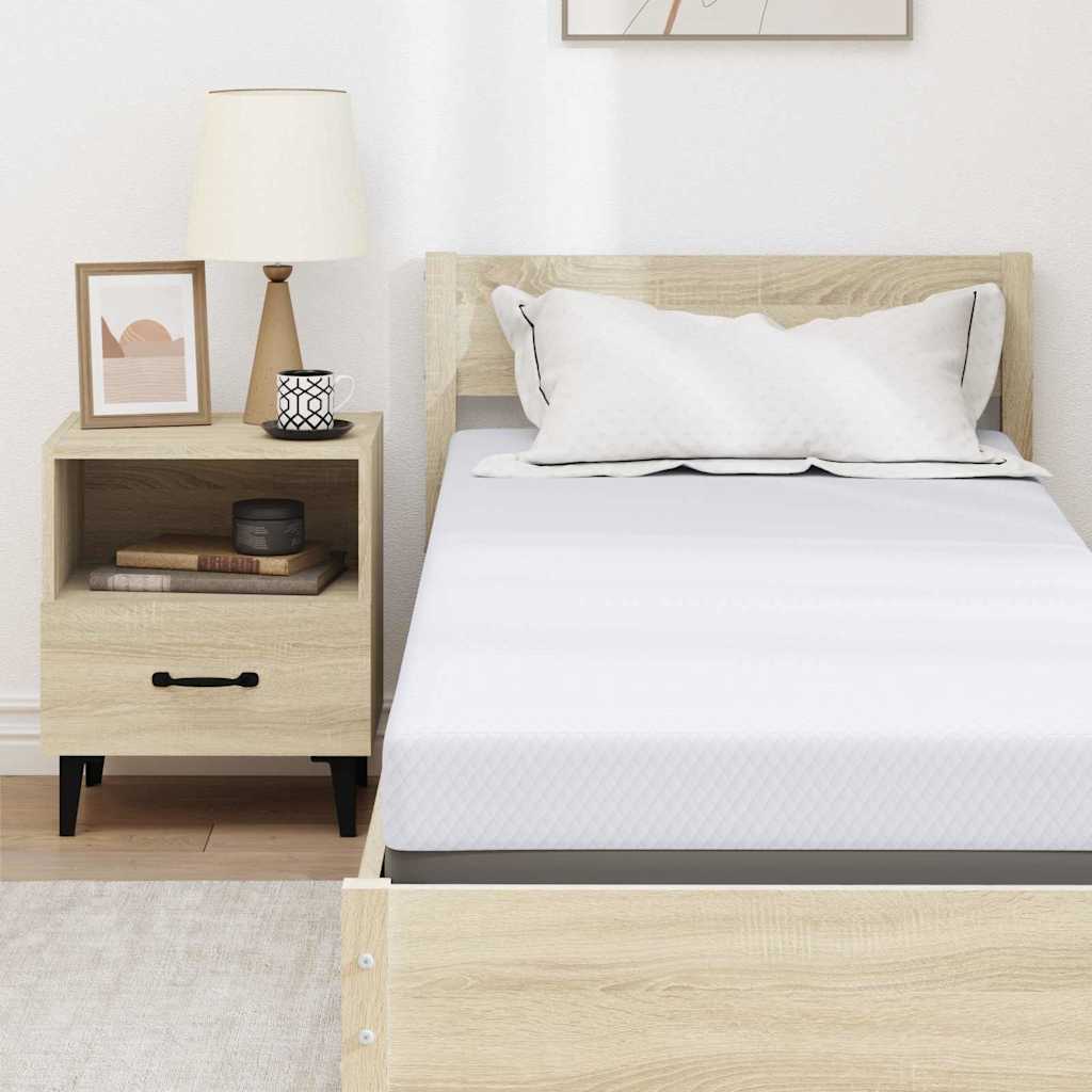 Topper per materasso Bianco 80 x 200 cm Tessuto Jacquard
