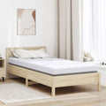 Topper per materasso Bianco 120 x 200 cm Tessuto Jacquard