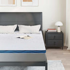 Topper per materasso Bianco 140 x 200 cm Tessuto Jacquard