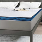 Topper per materasso Bianco 160 x 200 cm Tessuto Jacquard