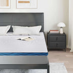Topper per materasso Bianco 180 x 200 cm Tessuto Jacquard
