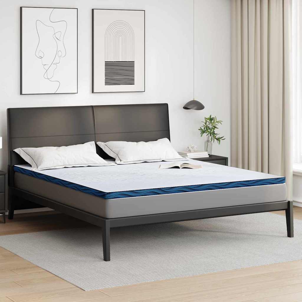 Topper per materasso Bianco 200 x 200 cm Tessuto Jacquard