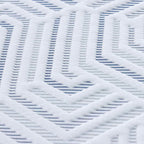 Topper per materasso Bianco 90 x 200 cm Tessuto Jacquard