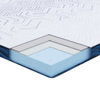 Topper per materasso Bianco 90 x 200 cm Tessuto Jacquard