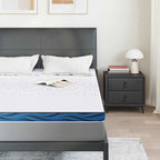 Topper per materasso Bianco 140 x 190 cm Tessuto Jacquard