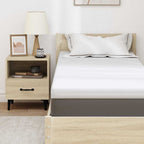 Topper per materasso Bianco 80 x 200 cm Tessuto Jacquard