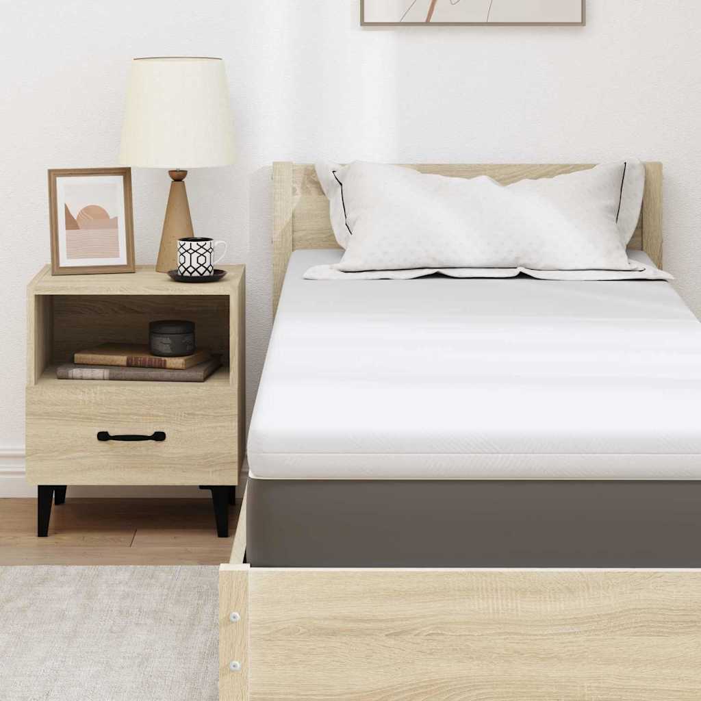 Topper per materasso Bianco 80 x 200 cm Tessuto Jacquard