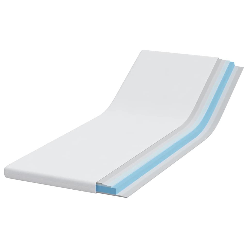 Topper per materasso Bianco 80 x 200 cm Tessuto Jacquard