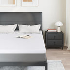 Topper per materasso Bianco 140 x 190 cm Tessuto Jacquard