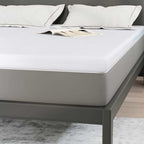 Topper per materasso Bianco 140 x 200 cm Tessuto Jacquard
