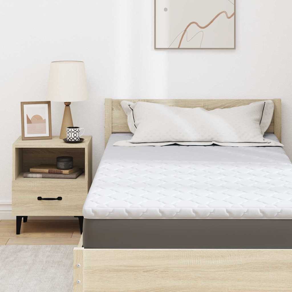 Topper al cocco Bianco 90 x 200 cm Tessuto Jacquard