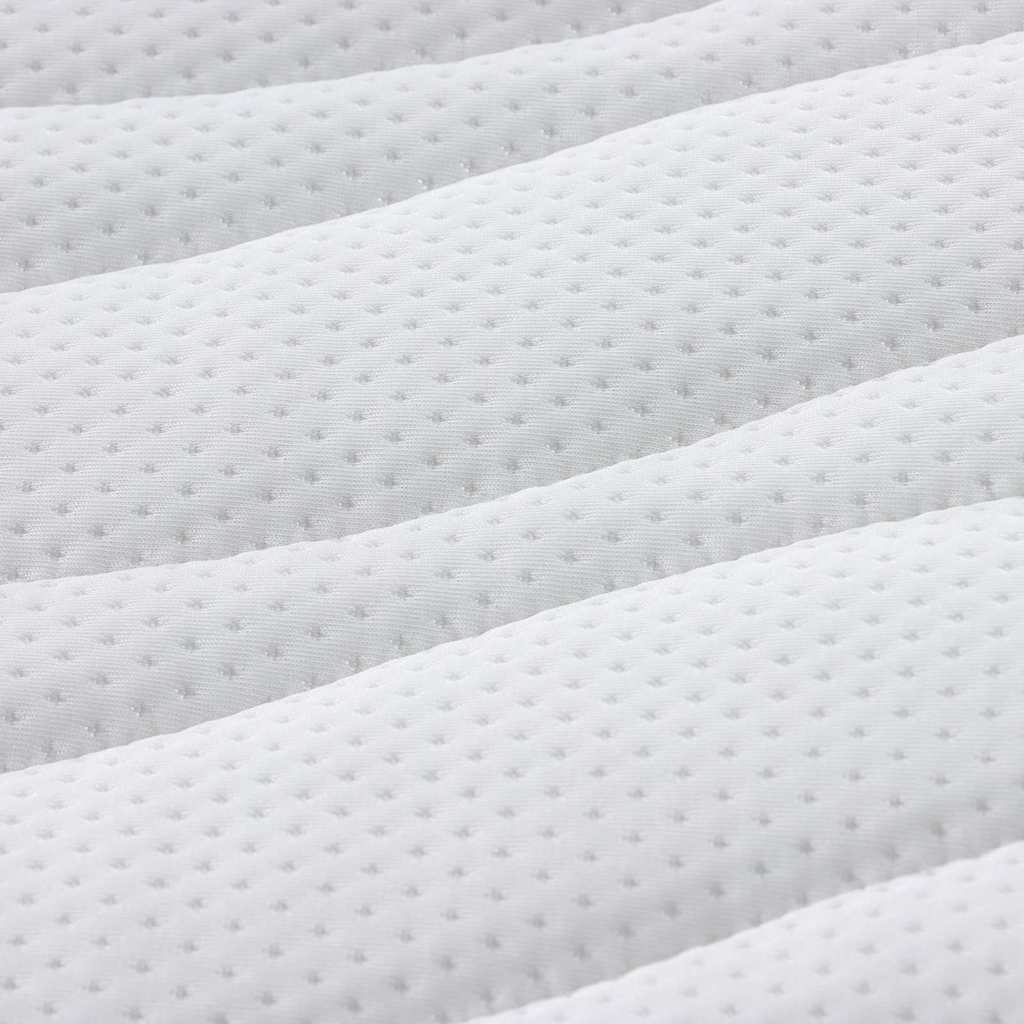 Topper per materasso Bianco 120 x 200 cm Tessuto a maglia