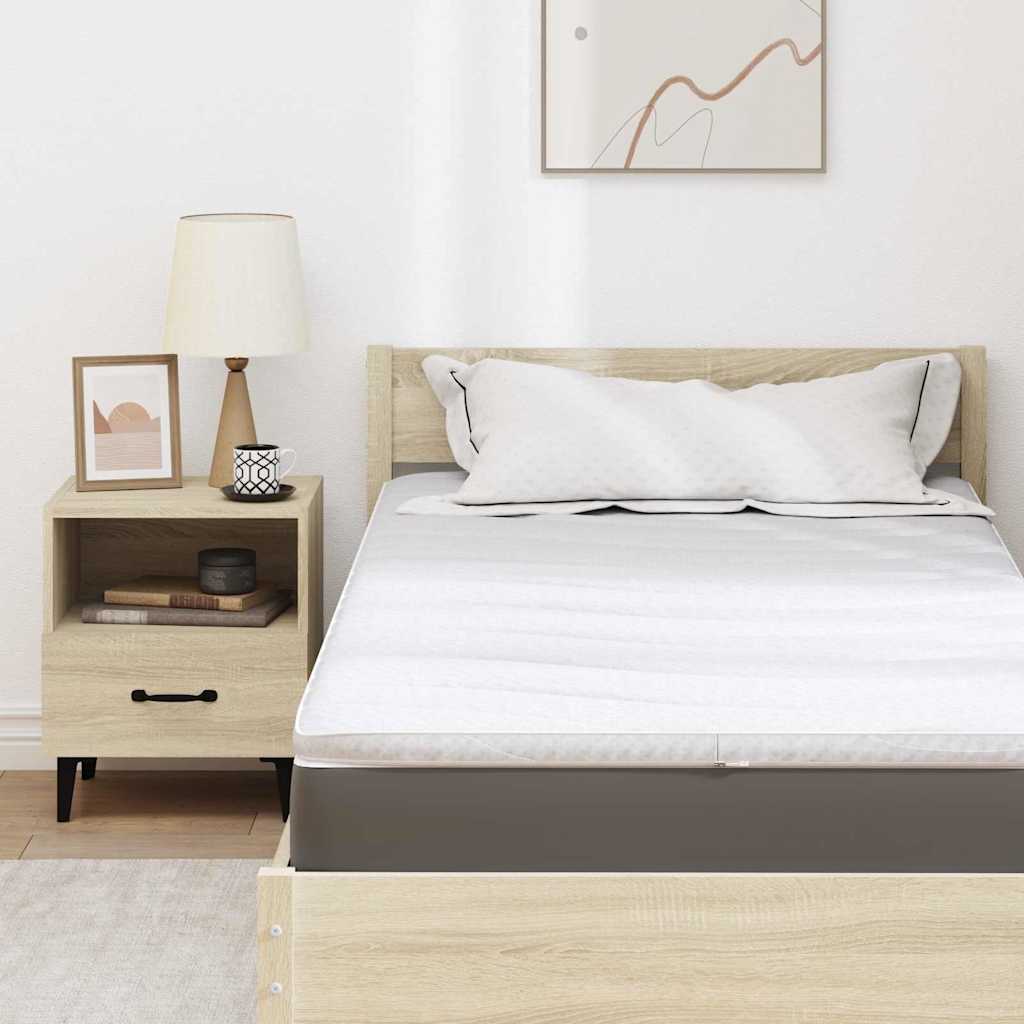 Topper per materasso Bianco 120 x 200 cm Tessuto a maglia