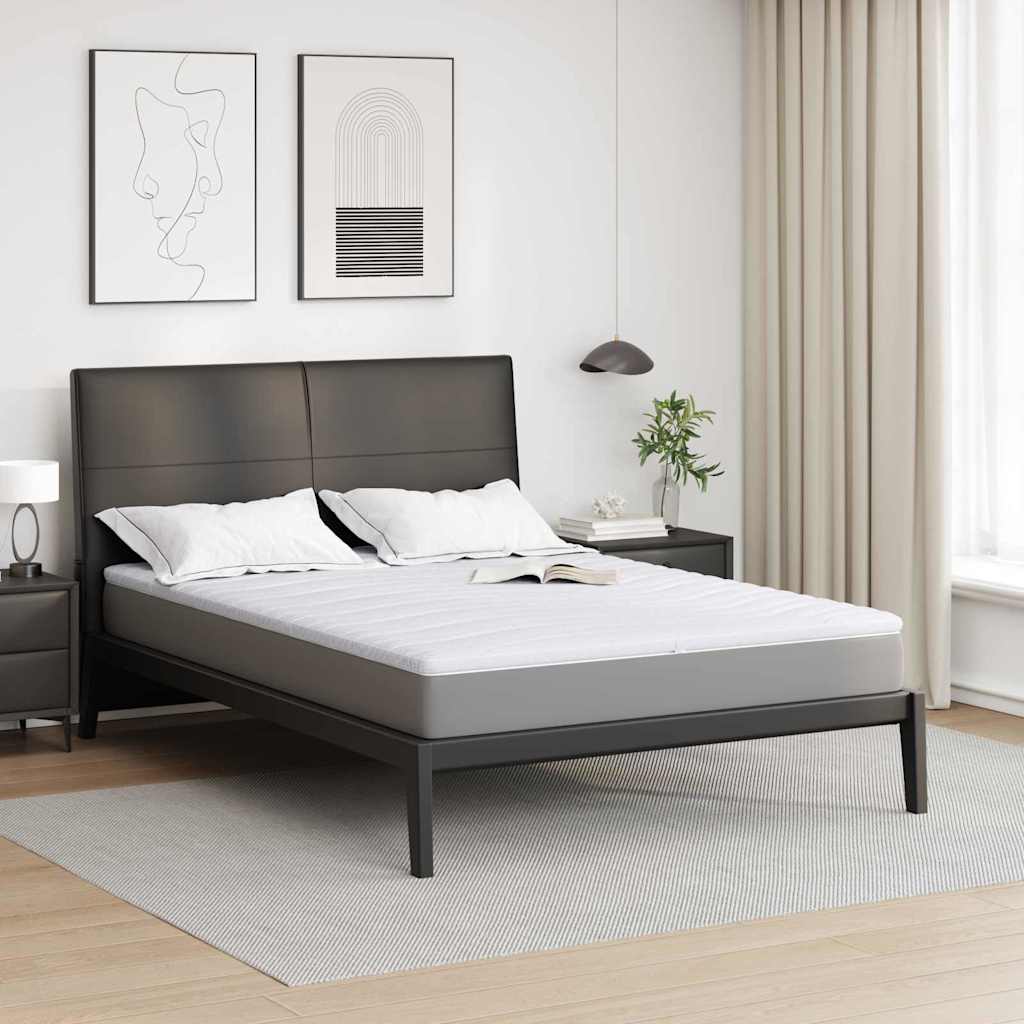 Topper per materasso Bianco 160 x 200 cm Tessuto a maglia