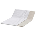 Topper per materasso Bianco 160 x 200 cm Tessuto a maglia