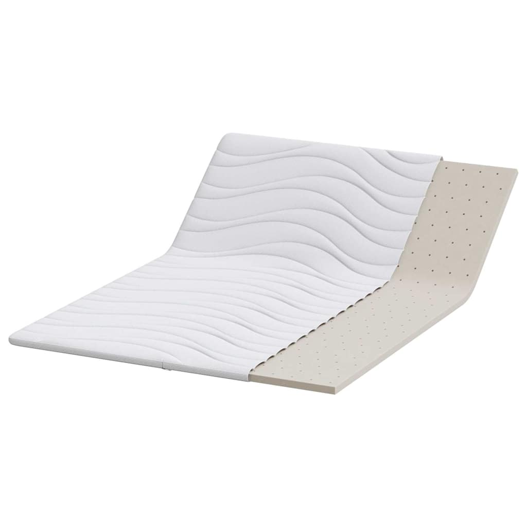 Topper per materasso Bianco 160 x 200 cm Tessuto a maglia